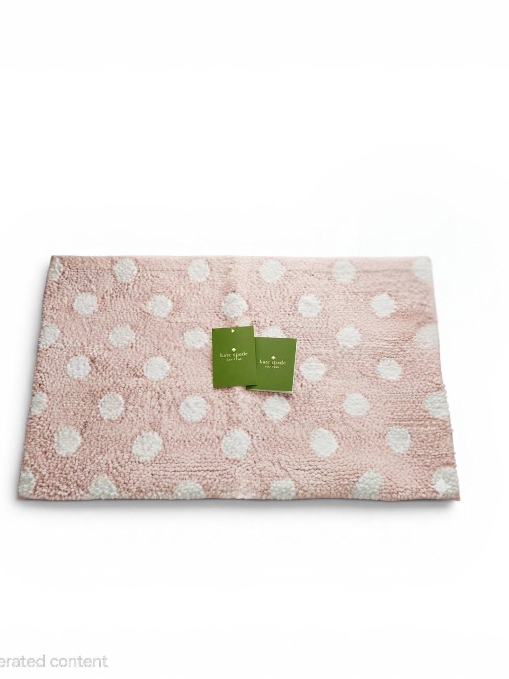 KATE SPADE NEW YORK Pink / White Polka Dot 21" x 34" Bath Rug NWT